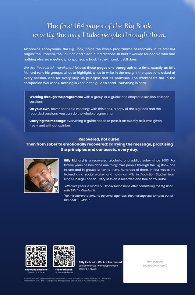We Are Recovered: Awakened, back cover